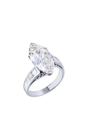 Кольцо  4,74 ct K/VS1 Marquise cut Diamond & Square cut diamonds (38231)