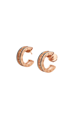 Серьги Bvlgari B.zero1 Rock Rose Gold & Black Ceramic 357567 (43411)