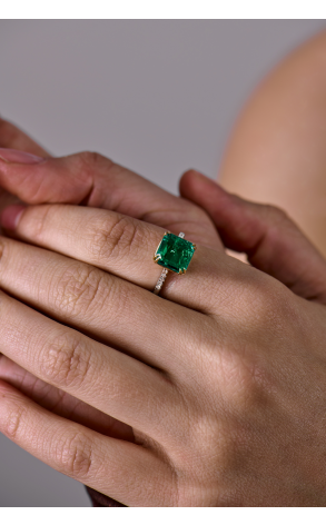 Кольцо  COLOMBIA EMERALD 4,53 ct Intense Bluish Green/VS (42080) №3