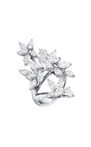 Кольцо RalfDiamonds 3,60 ct G/VS1 Pearl & Marquise Diamonds White Gold RDR (40479)