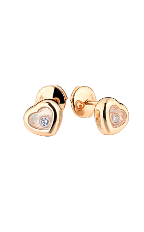 Серьги Chopard Happy Diamonds Heart Rose Gold 834854-5001 (36483)