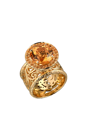 Кольцо  Yellow Gold & Сitrine (41023)