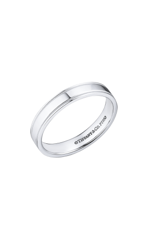 Кольцо Tiffany & Co Double Milgrain Band Ring in Platinum 21,0 (66) (39447)