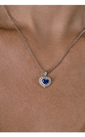 Подвеска  1,44 ct Vivid Blue Madagascar (42873) №3