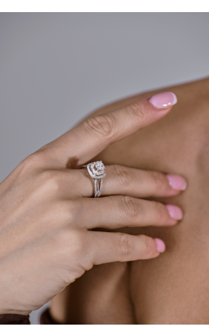 Кольцо  0,65 ct H/I1 Round Cut Diamond & 0.66 ct Diamonds & White Gold (42026) №4