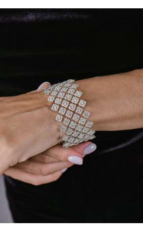 Браслет Maximilian Piece Unique 19,72 ct. Round Diamonds & White Gold (40697) №2