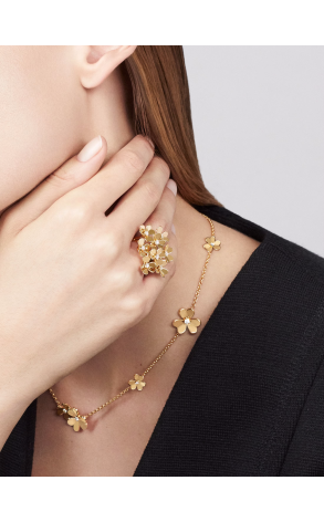 Кольцо Van Cleef & Arpels Frivole 8 Flowers Yellow Gold & Diamonds (SIZE 53) VCARB67700 (42282) №3