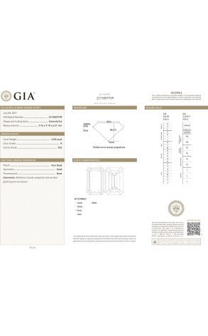 Кольцо GIA из белого золота с 5,00 ct N/VS2 (35823) №2