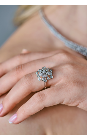 Кольцо Cartier White Gold Diamant Legers (40596) №2