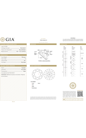 Пусеты GIA 1,50 H/VS1 - 1,51 ct H/VS1 Round Cut Diamonds (43881) №2