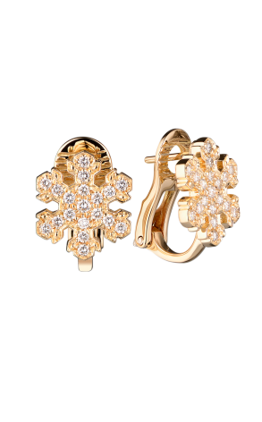 Серьги Bvlgari Snowflake Rose Gold & Diamonds (36521)