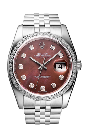 Часы Rolex Datejust 36mm Pearl Diamond Dial Custom 116200 (35724)