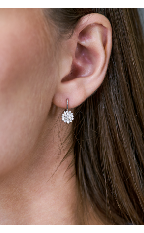 Серьги  0,48 ct Round Cut Diamonds & White Gold (40493) №2