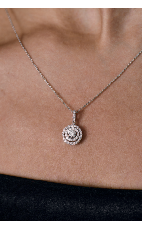 Подвеска  1,20 ct Round Cut Diamonds & White Gold (42262) №5