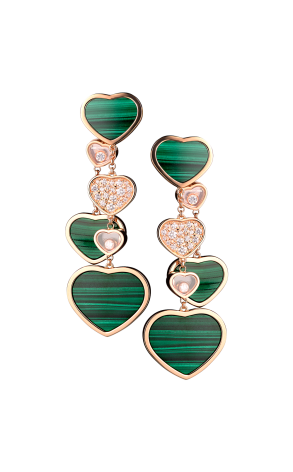 Серьги Chopard Happy Hearts Malachite 83A482-5114 (36702)