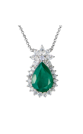 Подвеска  с изумрудом 9,25 ct Moderate Bluish Green/SI1 и 2,25 ct бриллиантами (43554) №2