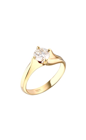 Кольцо  0,77 ct Round Cut Diamond & Yellow Gold (40663)