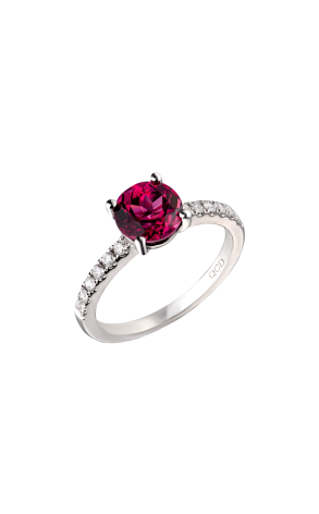 Кольцо  1,85 ct Round Rhodolite & White Gold (40744)