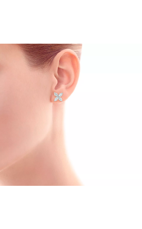 Пусеты Tiffany & Co Victoria Diamond Large Stud Platinum Vintage (10601) №3