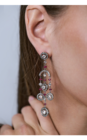 Серьги Avakian Jewellery 4,67 ct Diamonds & Ruby White Gold (40556) №2