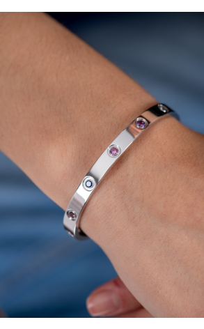 Браслет Cartier LOVE WHITE GOLD, AQUAMARINES, SAPPHIRES, SPINELS, AMETHYSTS B6036317 (37398) №2