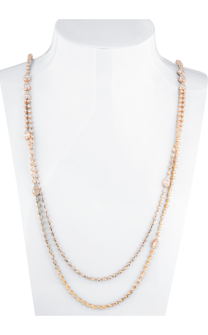 Колье  9,15 ct Round & Baguette Diamonds & Rose Gold (40733)