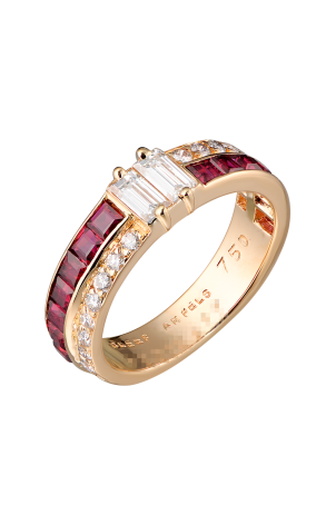 Кольцо Van Cleef & Arpels Heritage Cintage Ruby & Diamonds (36575)