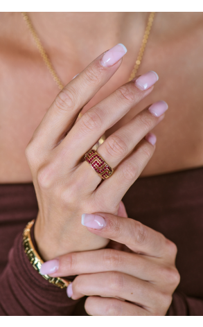 Комплект Versace Greca Red Rubies (40296) №4