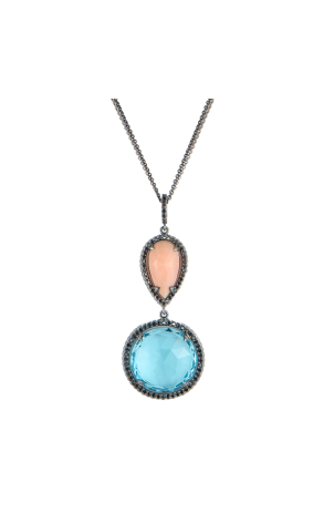 Подвеска  Topaz & Coral & Black Diamonds (42791)