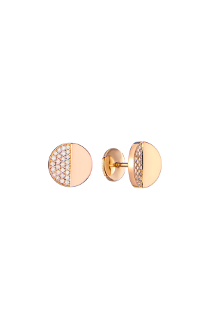 Пусеты CarlF.Bucherer B Dimension Rose Gold & Diamonds 1315-832-6 (42931)