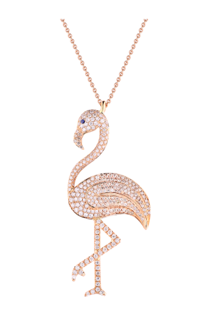 Подвеска Julian Joailliers Flamingo Pendant Rose Gold Diamonds (35725)