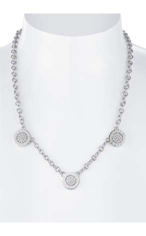 Колье Bvlgari Bulgari Reversible White Gold & Diamond & Onyx 3 Circle 329437 (43266) №3
