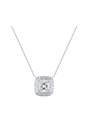 Подвеска GIA 2,02 ct H/VS1 Cushion Cut Diamond & White Gold (40217)