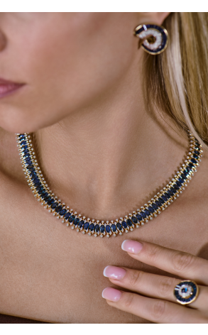 Комплект Vasily Konovalenko Diamonds & Sapphires Magnificent lady evening party set Piece Unique (42022) №5