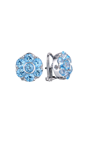 Серьги Pasquale Bruni Blue Topaz Flower Cluster (40444)