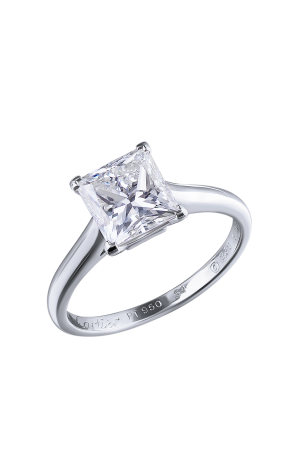 Кольцо Cartier Solitaire Princess Diamond 2,35 ct G/VS1 Platinum (36692)