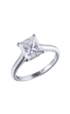 Кольцо Cartier Solitaire Princess Diamond 2,35 ct G/VS1 Platinum (SIZE 54) (36692)