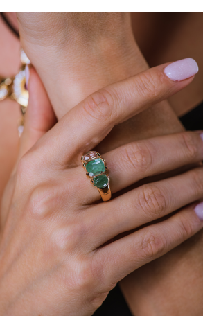 Кольцо Pomellato Capri Chrysoprase & Rock Crystal Rose Gold (39146) №2