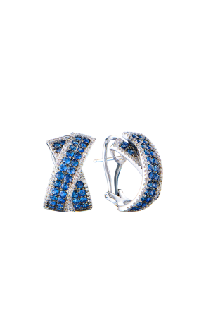 Серьги  White gold & Sapphires & Diamonds (43479)