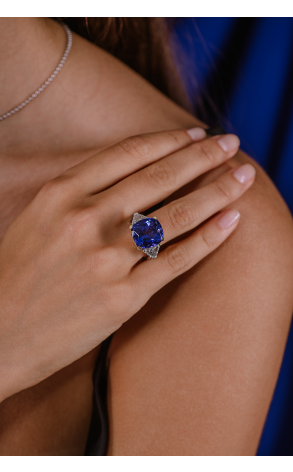 Кольцо Shimansky jewelry 17.95 ct Deep Blue/VVS Natural Tanzanite (38579) №3