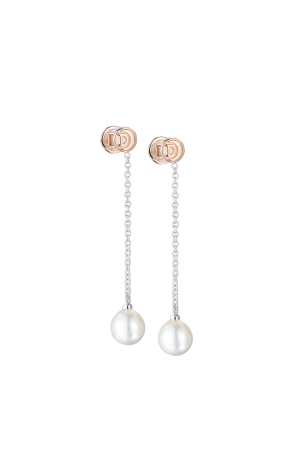 Серьги Damiani Dialogo White & Rose Gold & Pearls (41648)