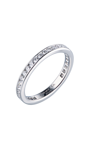 Кольцо Tiffany & Co Setting Wedding Band in Platinum with a Full Circle of Diamonds 2 mm 60003388 (37427)