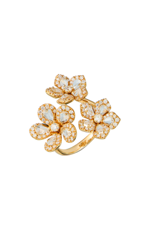 Кольцо David Morris Miss Daisy Triple Flower Rose Gold (41926)