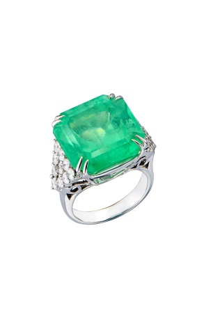 Кольцо  COLOMBIA EMERALD 32,00 ct Intense Green/SI2 (43197)