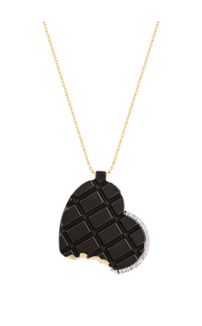 Подвеска Roberto Coin Chocolate Heart Bite Yellow Gold (37529)