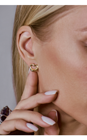 Пусеты Tiffany & Co Elsa Peretti® Open Heart Stud Earrings 60018073 (40440) №2