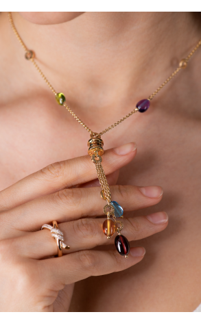 Колье Bvlgari B.Zero1 Multi-Colored Gemstone Yellow Gold (12708) №2