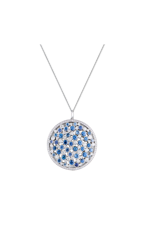 Подвеска Tiffany & Co Cobblestone Sapphire & Diamond in Platinum (43093)
