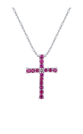 Крест RalfDiamonds Rose Sapphire Mini Cross RDP (37896)