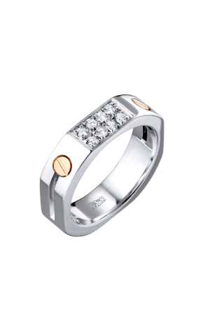 Кольцо Baraka White Gold & Diamonds men (37520)